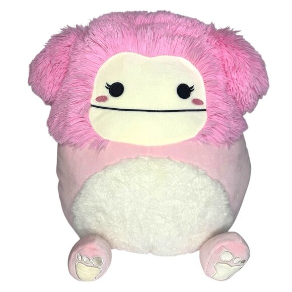 Squishmallow 16" Brina the Pink Bigfoot Plush  Brand New With Tags Fuzzy Belly - Picture 1 of 4